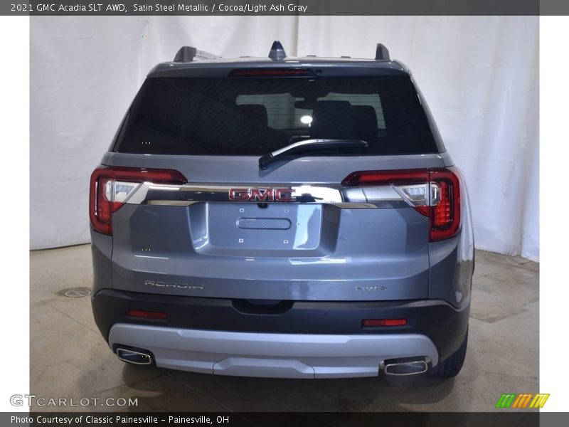 Satin Steel Metallic / Cocoa/Light Ash Gray 2021 GMC Acadia SLT AWD