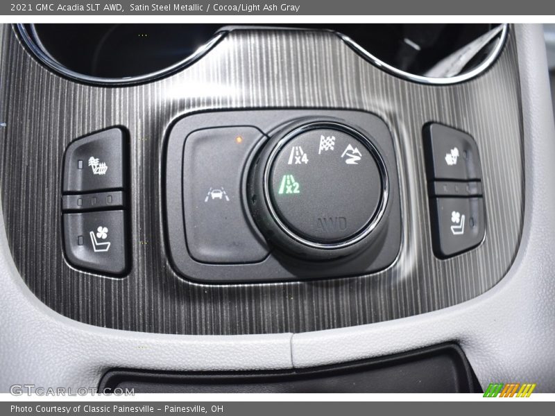 Satin Steel Metallic / Cocoa/Light Ash Gray 2021 GMC Acadia SLT AWD