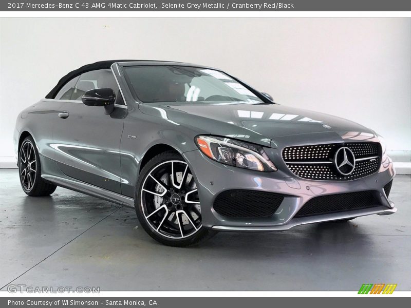 Selenite Grey Metallic / Cranberry Red/Black 2017 Mercedes-Benz C 43 AMG 4Matic Cabriolet