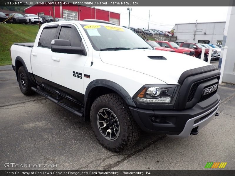 Bright White / Rebel Theme Red/Black 2016 Ram 1500 Rebel Crew Cab 4x4