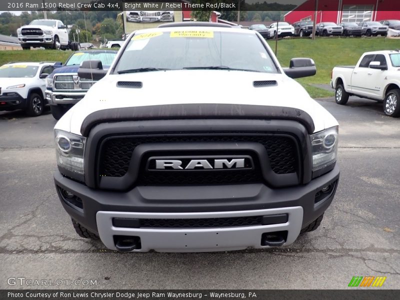 Bright White / Rebel Theme Red/Black 2016 Ram 1500 Rebel Crew Cab 4x4