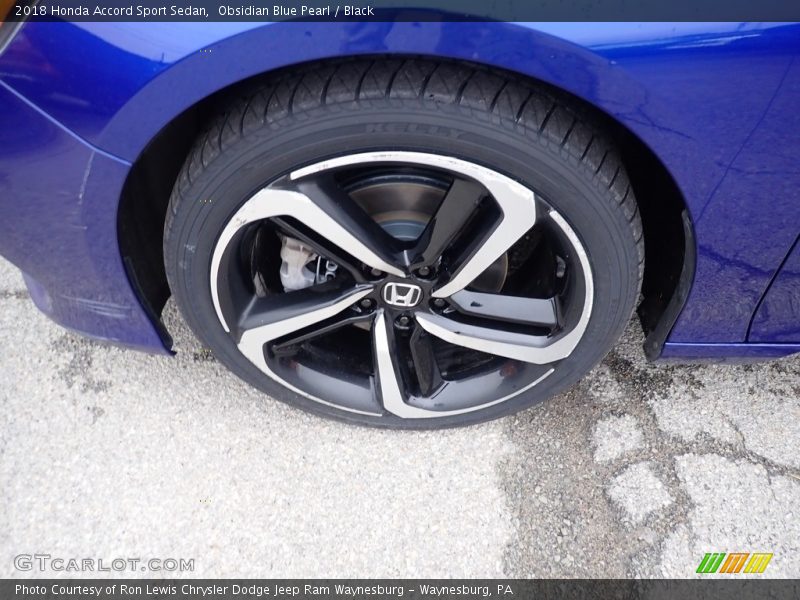 Obsidian Blue Pearl / Black 2018 Honda Accord Sport Sedan