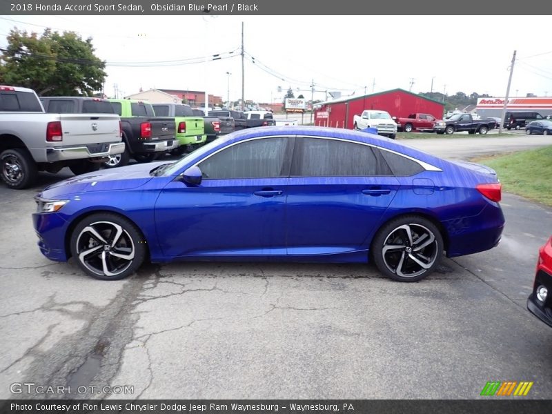 Obsidian Blue Pearl / Black 2018 Honda Accord Sport Sedan