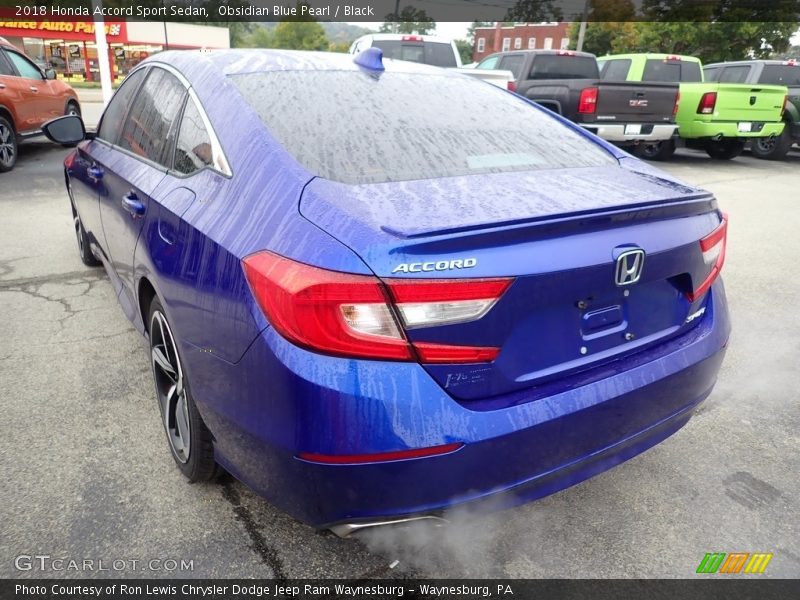 Obsidian Blue Pearl / Black 2018 Honda Accord Sport Sedan