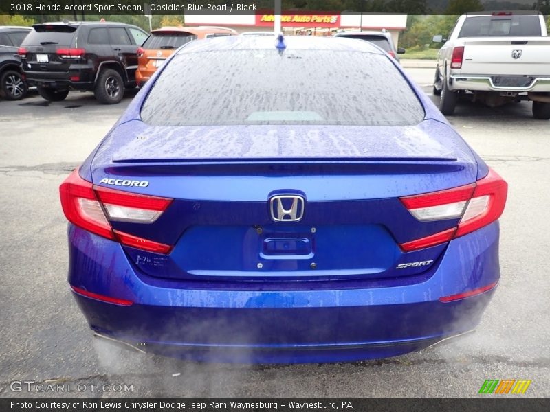 Obsidian Blue Pearl / Black 2018 Honda Accord Sport Sedan