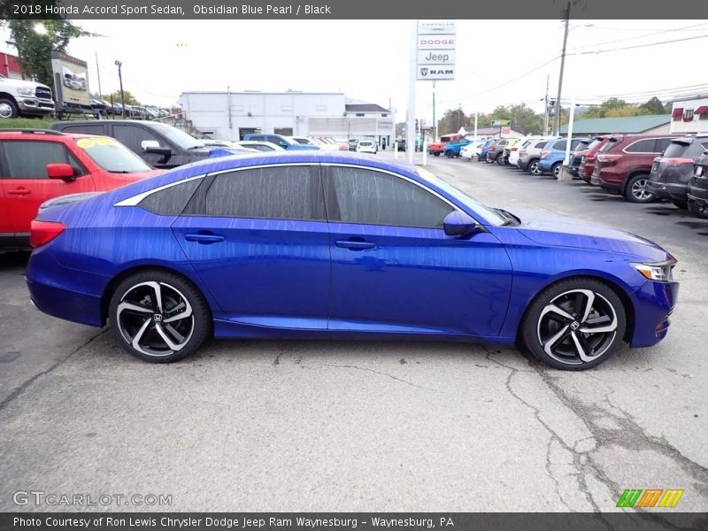 Obsidian Blue Pearl / Black 2018 Honda Accord Sport Sedan
