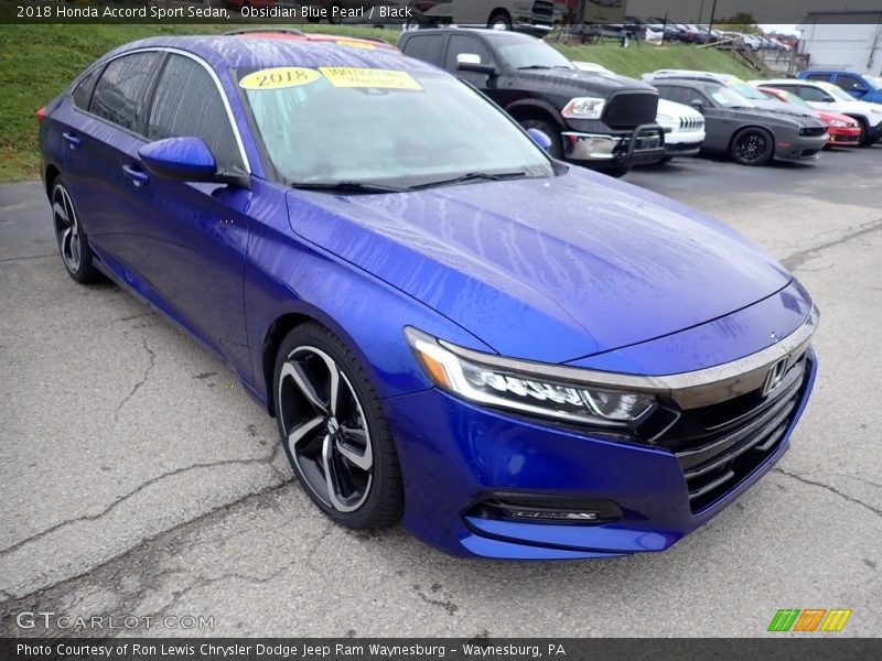 Obsidian Blue Pearl / Black 2018 Honda Accord Sport Sedan