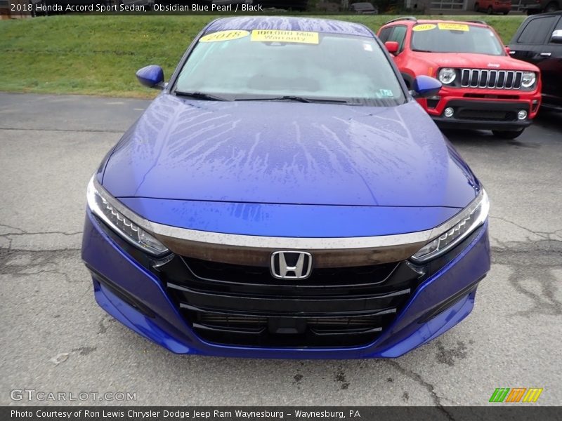 Obsidian Blue Pearl / Black 2018 Honda Accord Sport Sedan