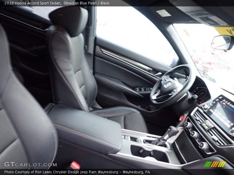 Obsidian Blue Pearl / Black 2018 Honda Accord Sport Sedan