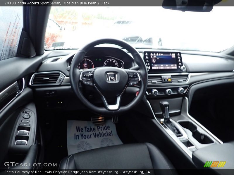 Obsidian Blue Pearl / Black 2018 Honda Accord Sport Sedan