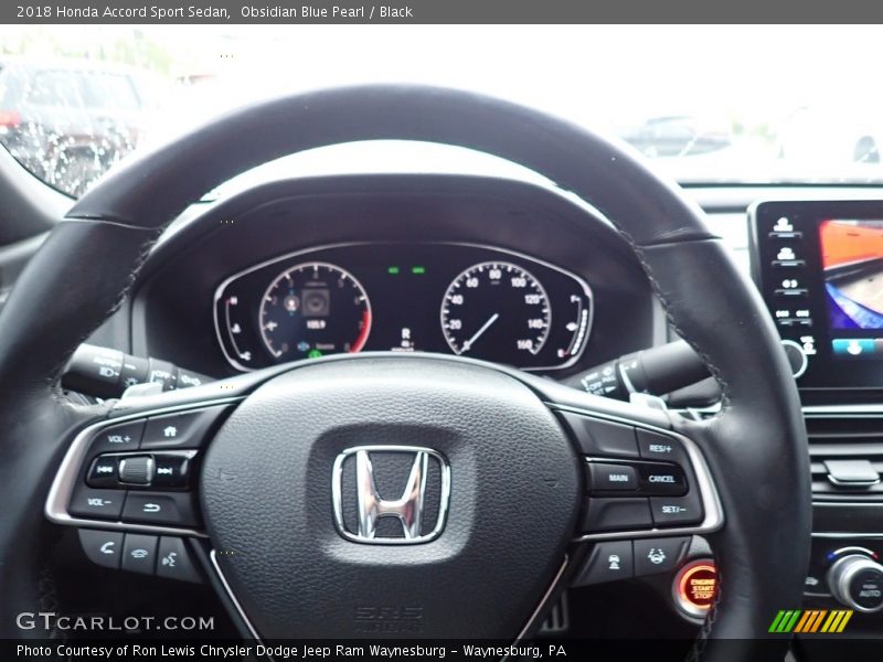 Obsidian Blue Pearl / Black 2018 Honda Accord Sport Sedan