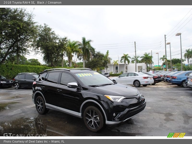 Black / Cinnamon 2018 Toyota RAV4 SE