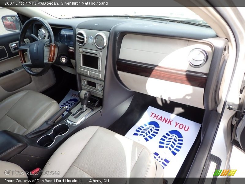 Silver Birch Metallic / Sand 2007 Lincoln MKZ AWD Sedan