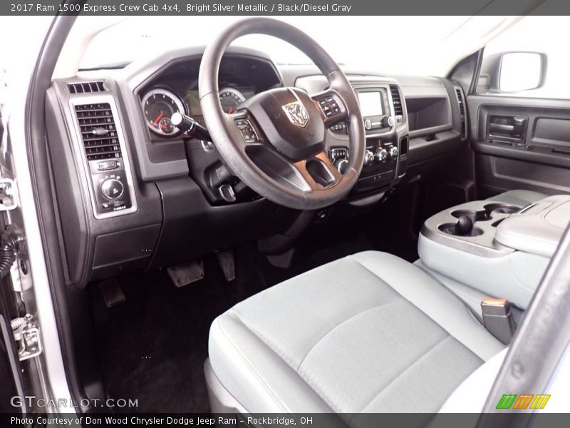 Bright Silver Metallic / Black/Diesel Gray 2017 Ram 1500 Express Crew Cab 4x4