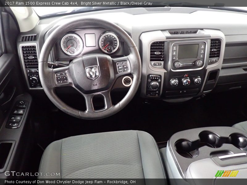 Bright Silver Metallic / Black/Diesel Gray 2017 Ram 1500 Express Crew Cab 4x4