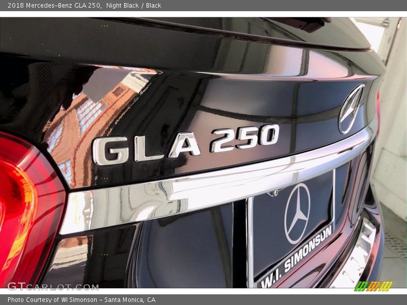 Night Black / Black 2018 Mercedes-Benz GLA 250