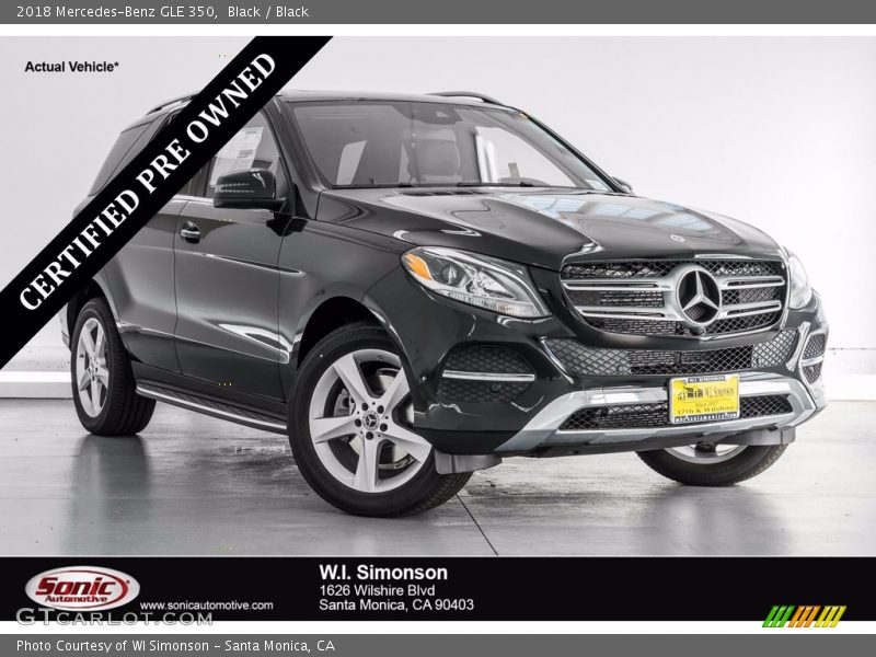 Black / Black 2018 Mercedes-Benz GLE 350