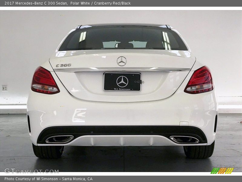 Polar White / Cranberry Red/Black 2017 Mercedes-Benz C 300 Sedan