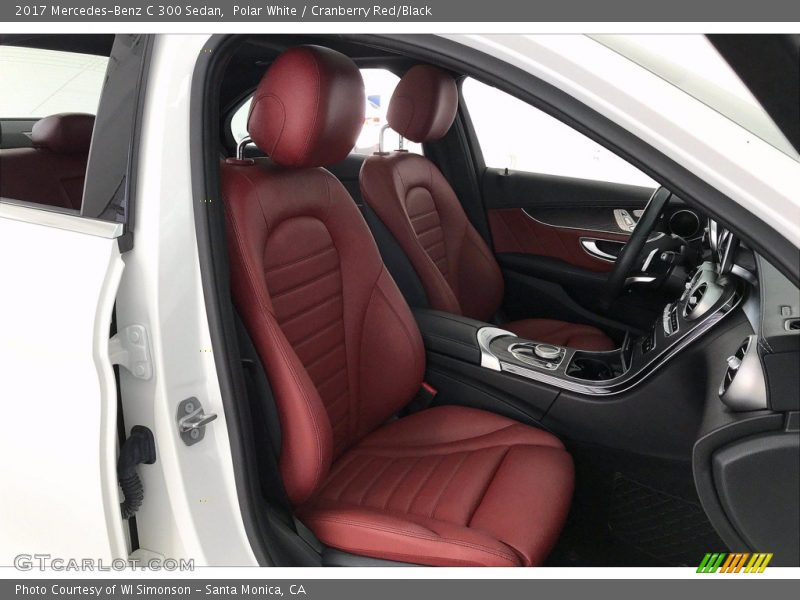 Polar White / Cranberry Red/Black 2017 Mercedes-Benz C 300 Sedan