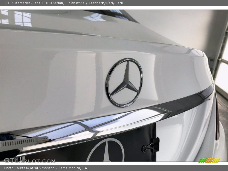 Polar White / Cranberry Red/Black 2017 Mercedes-Benz C 300 Sedan