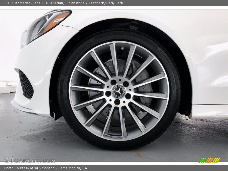 Polar White / Cranberry Red/Black 2017 Mercedes-Benz C 300 Sedan