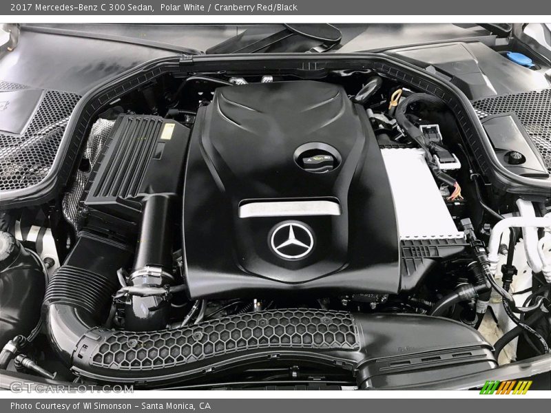 Polar White / Cranberry Red/Black 2017 Mercedes-Benz C 300 Sedan
