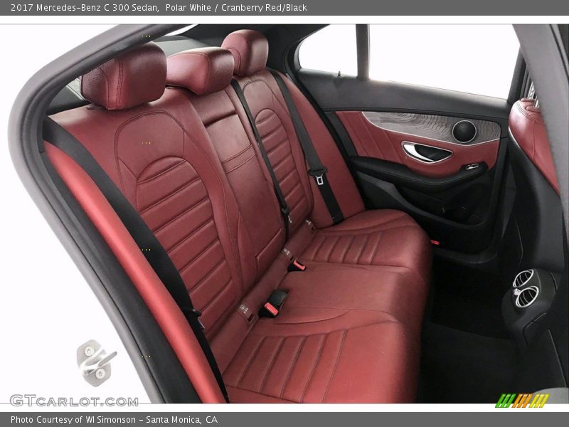Polar White / Cranberry Red/Black 2017 Mercedes-Benz C 300 Sedan