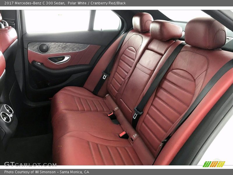 Polar White / Cranberry Red/Black 2017 Mercedes-Benz C 300 Sedan
