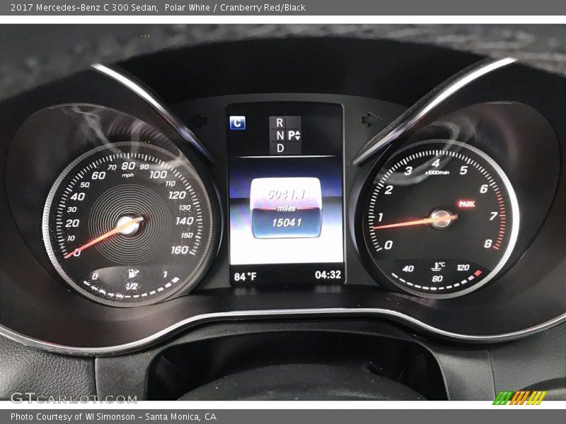 Polar White / Cranberry Red/Black 2017 Mercedes-Benz C 300 Sedan