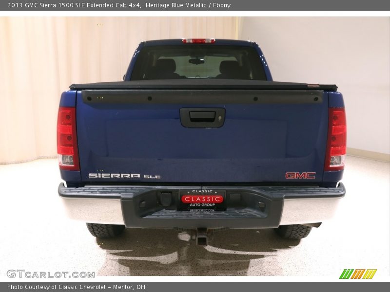 Heritage Blue Metallic / Ebony 2013 GMC Sierra 1500 SLE Extended Cab 4x4