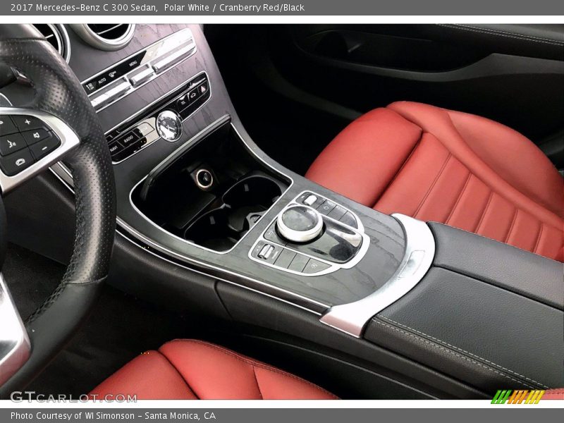 Polar White / Cranberry Red/Black 2017 Mercedes-Benz C 300 Sedan