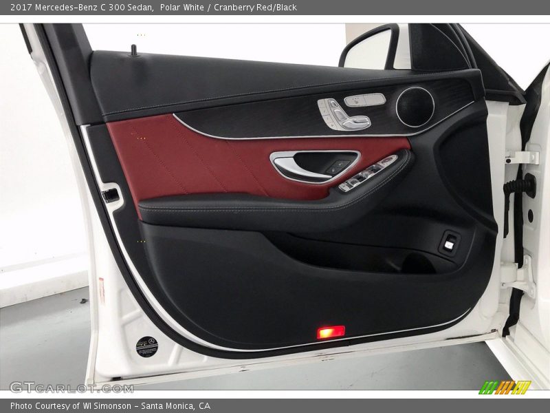 Polar White / Cranberry Red/Black 2017 Mercedes-Benz C 300 Sedan