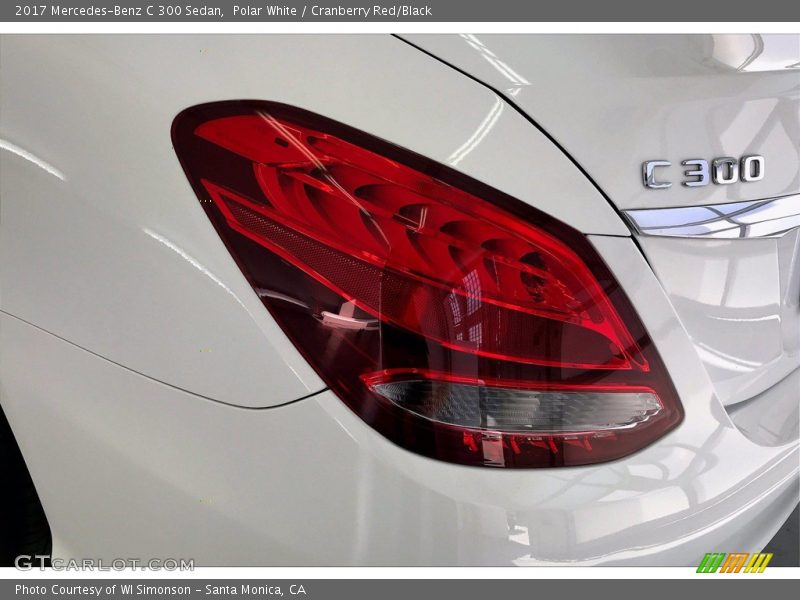 Polar White / Cranberry Red/Black 2017 Mercedes-Benz C 300 Sedan