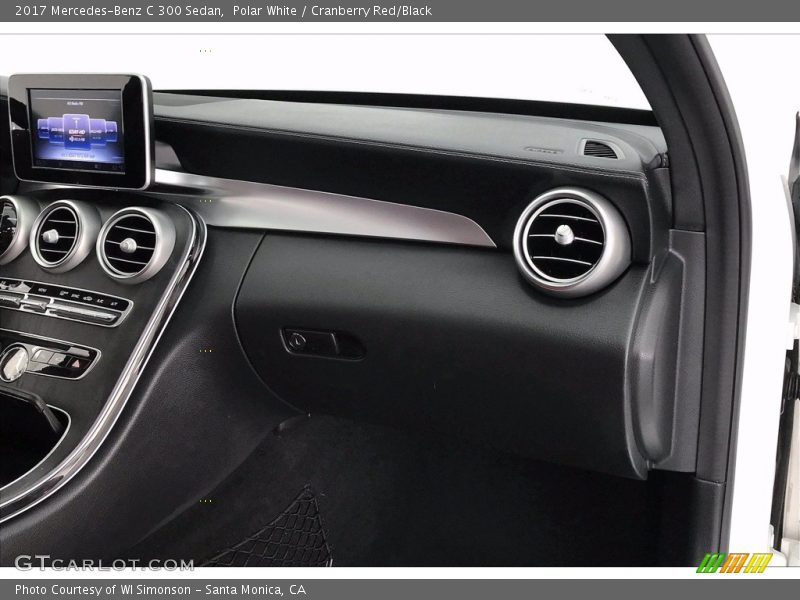 Polar White / Cranberry Red/Black 2017 Mercedes-Benz C 300 Sedan