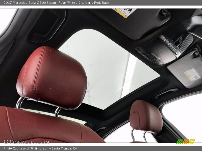 Polar White / Cranberry Red/Black 2017 Mercedes-Benz C 300 Sedan