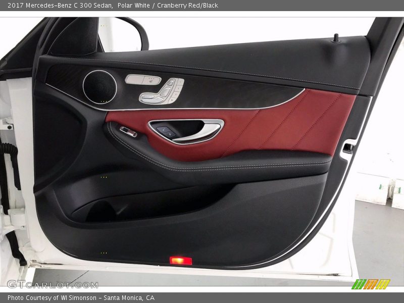 Polar White / Cranberry Red/Black 2017 Mercedes-Benz C 300 Sedan