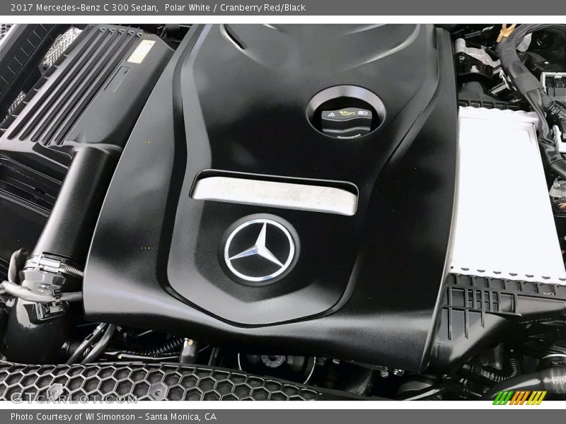 Polar White / Cranberry Red/Black 2017 Mercedes-Benz C 300 Sedan