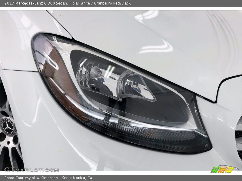 Polar White / Cranberry Red/Black 2017 Mercedes-Benz C 300 Sedan