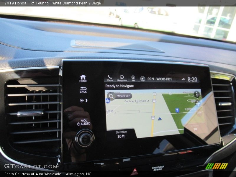 White Diamond Pearl / Beige 2019 Honda Pilot Touring