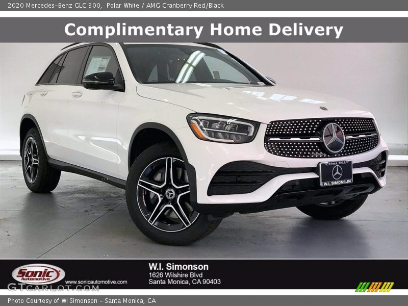 Polar White / AMG Cranberry Red/Black 2020 Mercedes-Benz GLC 300