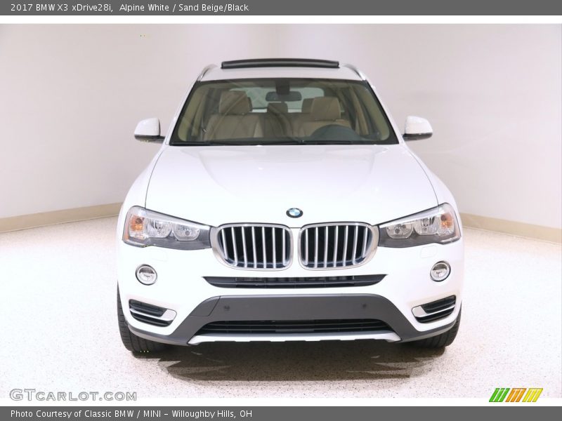 Alpine White / Sand Beige/Black 2017 BMW X3 xDrive28i