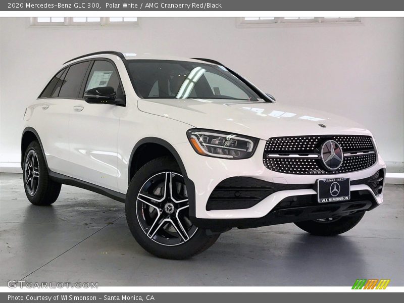 Polar White / AMG Cranberry Red/Black 2020 Mercedes-Benz GLC 300