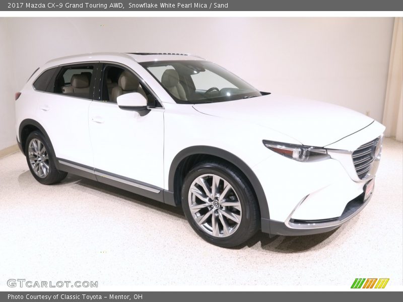 Snowflake White Pearl Mica / Sand 2017 Mazda CX-9 Grand Touring AWD