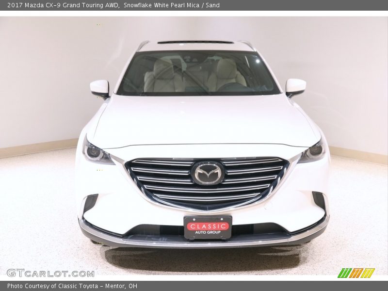 Snowflake White Pearl Mica / Sand 2017 Mazda CX-9 Grand Touring AWD