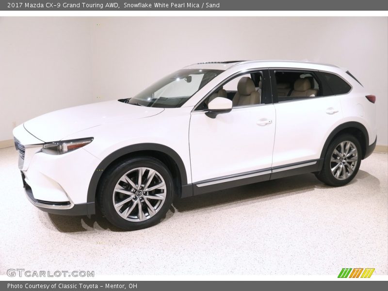 Snowflake White Pearl Mica / Sand 2017 Mazda CX-9 Grand Touring AWD
