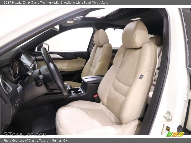 Snowflake White Pearl Mica / Sand 2017 Mazda CX-9 Grand Touring AWD