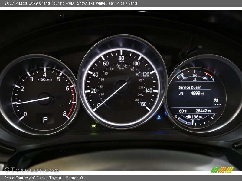 Snowflake White Pearl Mica / Sand 2017 Mazda CX-9 Grand Touring AWD