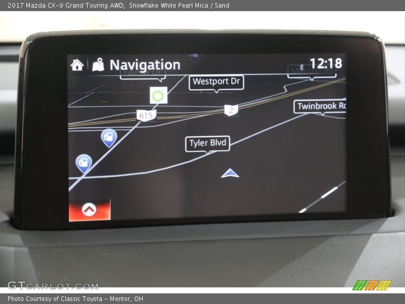 Snowflake White Pearl Mica / Sand 2017 Mazda CX-9 Grand Touring AWD