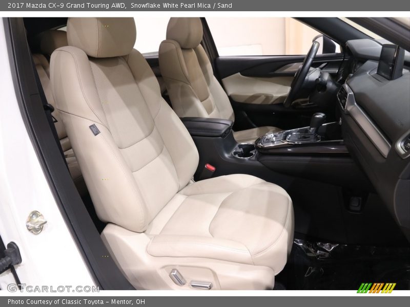 Snowflake White Pearl Mica / Sand 2017 Mazda CX-9 Grand Touring AWD