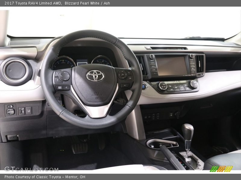 Blizzard Pearl White / Ash 2017 Toyota RAV4 Limited AWD